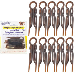 Hair Pins – Plastic, U-Shaped Magic Grip Hairpins, Strong Durable Pins for Fine