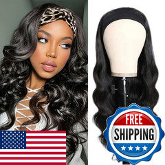 Headband Wig Human Hair Body Wave Wigs None Lace Front Wigs 100% Human Hair Braz