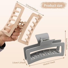 5 Inch Extra Large Claw Clips 8PCS XL Square Hair Clips Matte Rectangular Strong