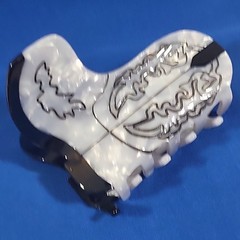 Cowboy Western Boot Acrylic Claw Hair Clip