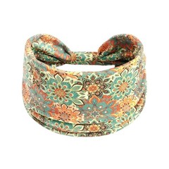 4 Pack Boho Headbands Stretch Paisley Print Bandana tangerine、pink、green、cyan