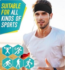 Sports Headband Sweatband Headband Elastic Workout Bands for Running Cycling