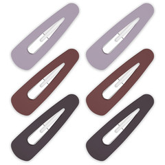 6PCS Large Snap Hair Clips, Acrylic Metal Snap Hair Barrettes,Matte Snap Clips f
