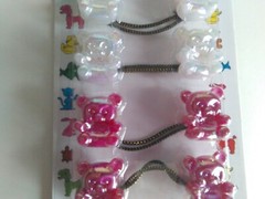 Tara Hair Accessories Ball Teddy Bear Ponytail Holders Elastic 6 Pieces