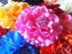USA SELLER Hair Fashion Fabric Flower Clip Brooch Rose Peony Lady shoes Pink 6