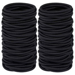 10/30/50Pcs 4MM Black Ponytail Holder Elastic Hair Bands Scrunchies for Women Me