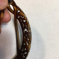 Vintage Hair Clip Barrettes 4″ Tortoise Brown Italy