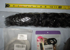 Costume Party Dress Up Hair extensions Grey mix color Black Blonde Pink lot HAIR