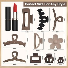 10PCS Flat Hair Claw Clips for Women French Clip for Women Thin and Thick Hair