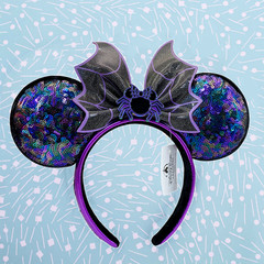 Disney- Parks Mickey Minnie Mouse Ears Headband Sequin Bow Collection Gift