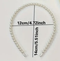 Pearl Headband Beaded Embellished Elegant Thin Headband Hair Accessory