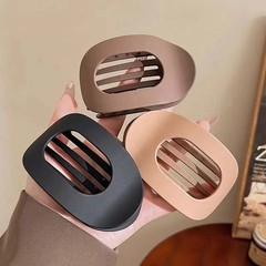 Fashion Acrylic Leopard Hair Claw Clip for Women Oval Matte Hair Accessories