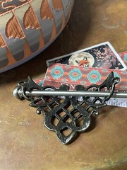 Celtic Weave Knotwork Bun Holder Women Viking Hair Stick Cage Pin Barrette Heart