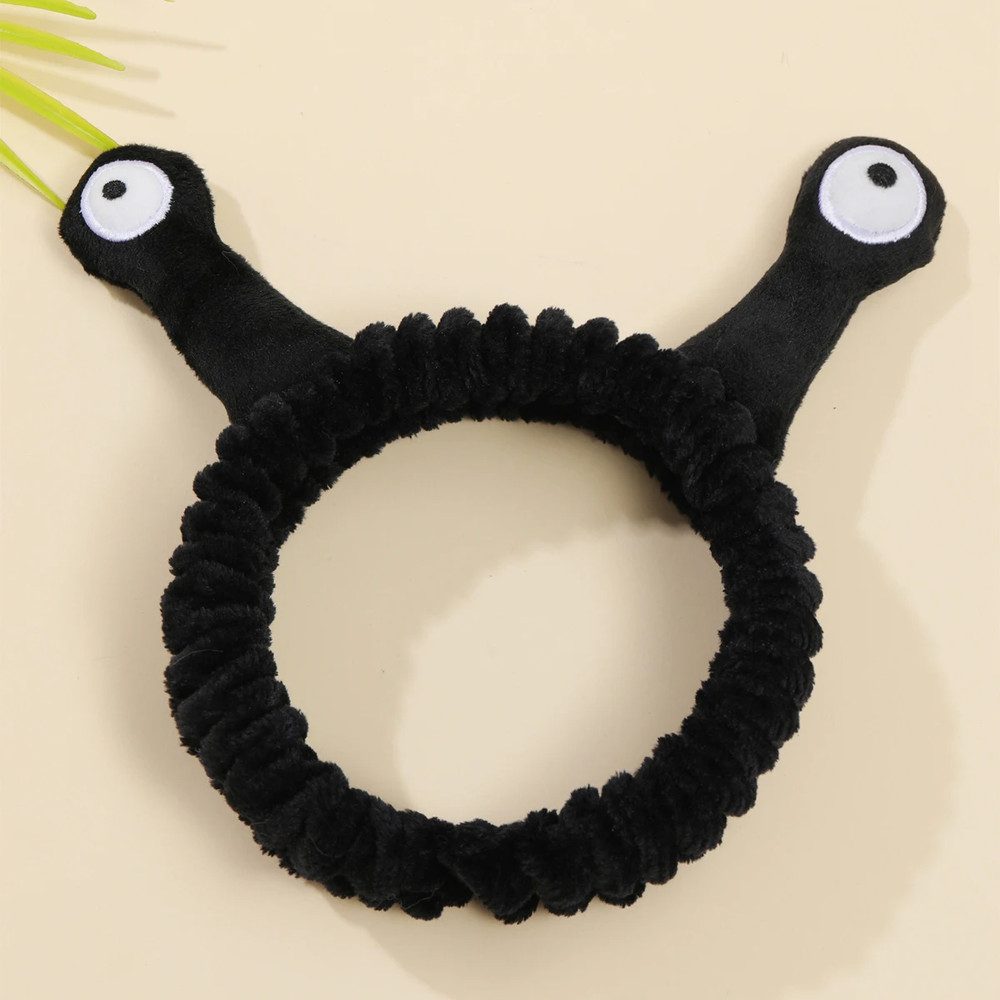 Cute Animal Ears Headbands with Fluffy Ball Soft Coral Fleece Elastic Hair Band