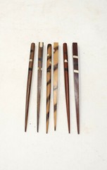 Hair Sticks Indonesian Assorted Inlaid Wood and Shell Hair Sticks