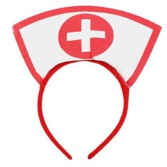 Nurse Hat Headband with Red CrossHalloween Party Supplies