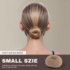 Teenitor Hair Bun Shaper Set, 4Pcs Donut Tan Brown