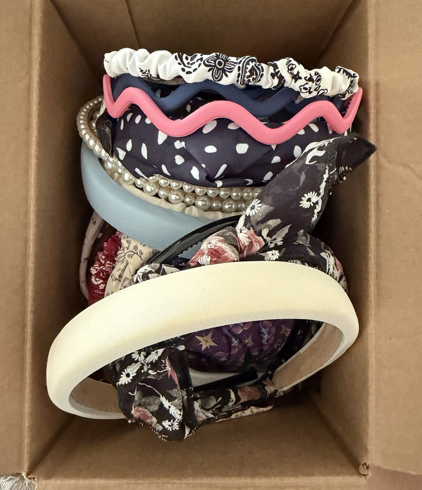 25 Multicolor m Headbands, Fabric & Plastic, Pearls Knot, Floral