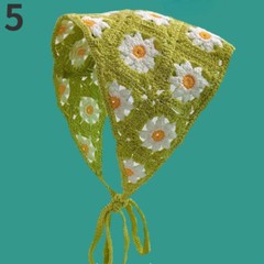 Women Floral Knitted Headband Hair Accessory Band Crochet Hollow Out Sweet