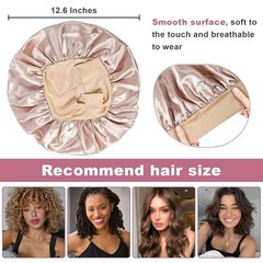 Silk Hair Bonnets Set for Sleeping, Satin Wraps for Curly Hair, 4 Styles