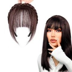 Braids Headband Hair Neat Fringe Bands Instant Hair Bangs With Headband Braided