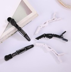 10 PCS Black White Alligator Hair Clips Wide Teeth DoubleHinged Styling