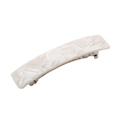 French Amie Oblong 3 1/2″ Celluloid Handmade Automatic Hair Barrette for Women
