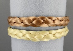 Reddish Blonde braid faux hair headband braided plaits 3/4″ wide band accessory