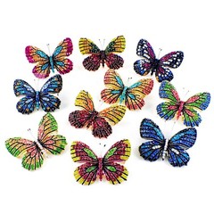 USA BUTTERFLY Hair Clip Hairpin use Swarovski Crystal Elegant Unique Blue B-1