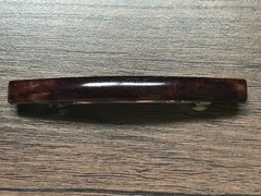 Brown Accented Acrylic Rectangular Hair Barrette 3.5”