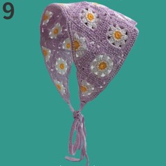 Women Floral Knitted Headband Hair Accessory Band Crochet Hollow Out Sweet