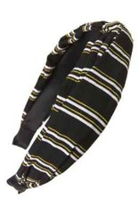 Tasha Womens One Size Fits Most Stripe Knotted Headband Black White H32187 $28