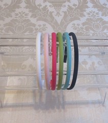 Handmade Preppy Multicolor 1/4″ Solid Color Linen Blend Fabric Headband Lot 6pc