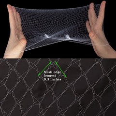 100PCS White Hair Net 20″ Invisible Elastic Edge Mesh Hair Nets for Ballet Bu…