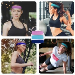 3 Pack Men & Women Sweatband Headband Terry Cloth Moisture Wicking for Sports