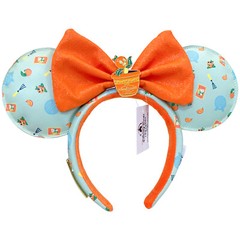 Ocean Beach Travel Mickey Ears Orange Bow Strap Sailing Christmas Theme Headband