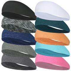 Men Women Sports Bandana Headband Sweatband Elastic Hairband Yoga Head Wrap Wear