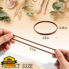 KANPRINCESS 1000pcs Brown Mini Hair Rubber Bands