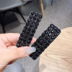 2Pcs Rhinestones Shiny Hair Clips for Women,Rectangular Hairpins Korean Barre…