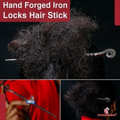 Medieval Inspired Gifts for Her Forged Iron Twisted Spiral Design Hair Stick