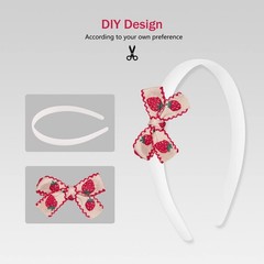 36 Pcs White Plastic Headbands – Bulk Plain DIY Hair Bands for Women & Girls