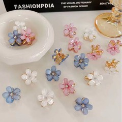 14P Random Mini Flower Hair Clips Floral Hair Pins Women Daily Hair Accessories