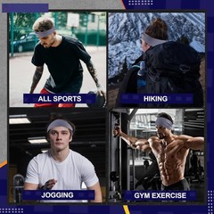 Travel Fitness Yoga Sport Workout Elastic Wide Headband Sweatband for Men Women