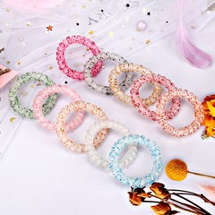 10 Piece Spiral Hair Ties For Thick Hair Coil Elastics Multicolor Medium No Crea