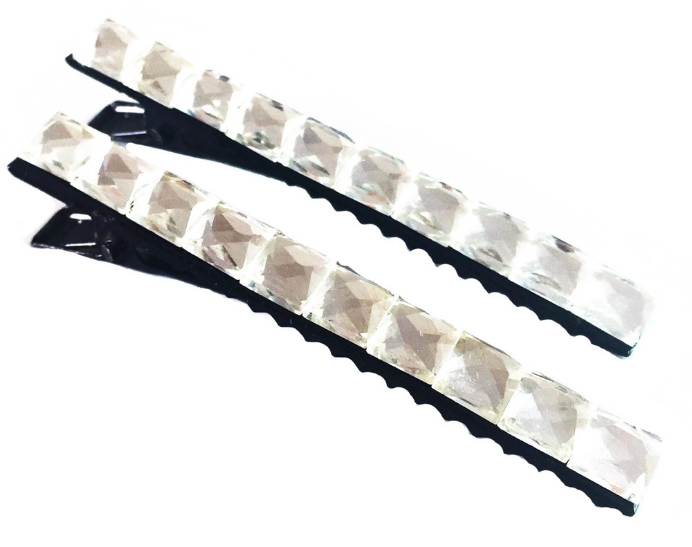USA SELLER Rhinestone Crystal Hair Clip Claw Pin Long Clear Fashion Summer