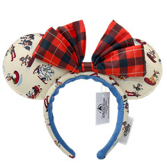 Disney-Parks Headband Mickey Lodge Snow New Christmas Minnie Mouse Ears Holiday