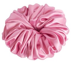 Handmade Stretch Satin Scrunchie – 30 Colors, 5.5″ Large Hair Accessory, Soft Po