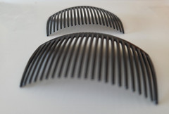 set pack 7 all Black plastic 3″& 2.5″long hair accessory side comb french twist
