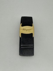 Salvatore Ferragamo Vara Bow Hair Clip Barrette Black
