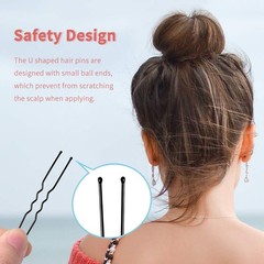 U Shaped IKOCO 2.4 inch Hair Pins for Women’s Ballet Buns with Storage Box